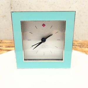 Kate Spade Aqua and Silver Wall Clock
